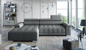 Narożnik CAMPO S z elektryczną regulacją siedziska Lewostronny w tkaninie MEMPHIS 06 WERSAL