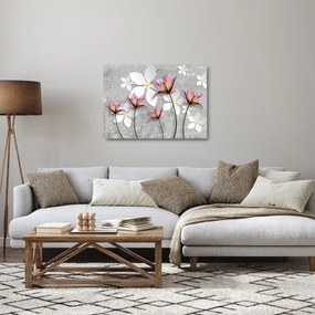 Obraz na szkle kwiatowej abstrakcji (70x50 cm)