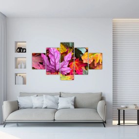 Obraz - jesienne liście (125x70 cm)