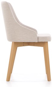 Krzesło do Jadalni Tapicerowane, Beż/Dąb Miodowy TOLEDO Inari 22