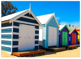 Obraz na szkle - Brighton Beach, Melbourne, Australia (70x50 cm)