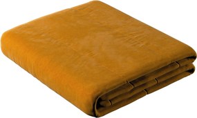 Narzuta pikowana w pasy Velvet kolor żółty tkanina połyskliwa, welwetowa