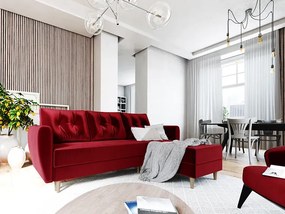 Bordowy narożnik rozkładany - Sinsiew 4X