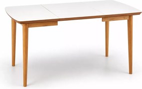 Biały stół rozkładany Barr 90–190 cm MDF – nowoczesny, lite drewno bukowe, kompaktowy