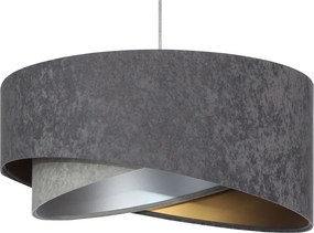 Grafitowo-szara lampa wisząca z abażurem - 9X EX992 G4-C61