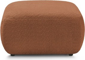 Pomarańczowy podnóżek z materiału bouclé Montaigne – Bobochic Paris