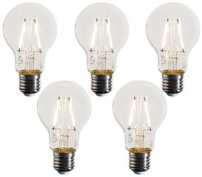 Zestaw 5 żarówek LED E27 A60 Przezroczyste 3W 320 lm 2700K