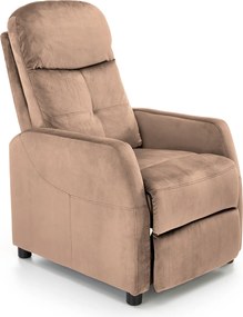 Rozkładany fotel wypoczynkowy z tkaniny velvet Felipe 2