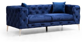 Ciemnoniebieska aksamitna sofa 197 cm Como – Artie