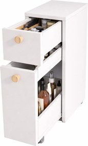 Biała Wąska Szafka Łazienkowa H4-F60