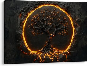Obraz – Drzewo życia w lawie II. (70x50 cm)