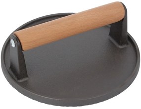 Okrągła żeliwna praska do grillowania burgerów B3-H20
