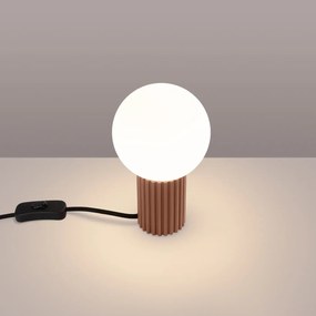 Lampa biurkowa HALO mocca ryflowana SOLLUX  LIGHTING