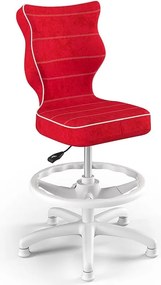 Obrotowe krzesło dla dzieci z podnóżkiem Petit White rozmiar 4 (133-159 cm)