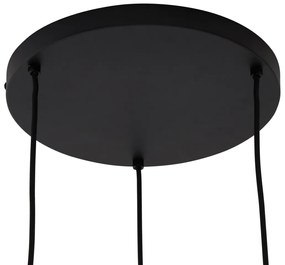 Boho lampa wisząca czarna z bambusem 3-punktowa - LilyBoho Oswietlenie wewnetrzne
