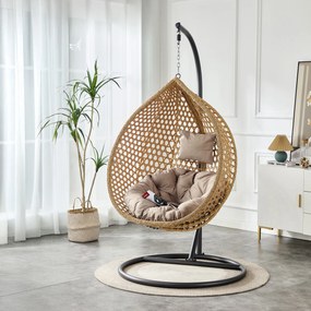 Fotel wiszący kokon Francis beżowy PATIO