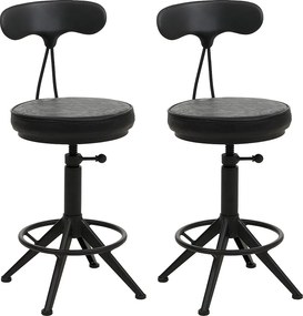 Stołki barowe MCW-O84 (zestaw 2 szt.),  czarny