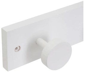 Biały wieszak ścienny z litego drewna sosnowego 40 cm Anillos – Casa Selección