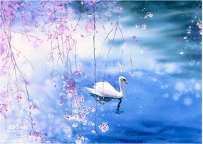 Obraz - Magiczne jezioro (70x50 cm)