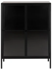 Czarna metalowa witryna Actona Newcastle, wys. 98,7 cm