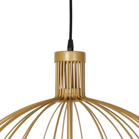 Designerska lampa wisząca złota 60 cm - Wire DosDesignerski Oswietlenie wewnetrzne