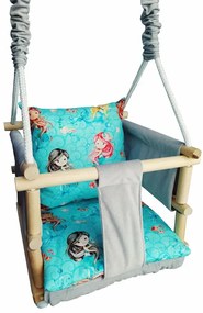 Dziecięca huśtawka welwetowa 6 wzorów D7-L90