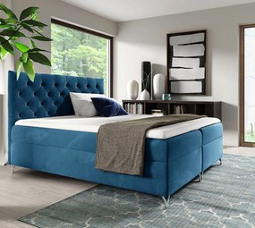 Niebieskie łóżko kontynentalne z pojemnikiem 5 rozmiarów M0-Z71