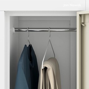 Szafa socjalna 6-drzwiowa Eco Design Igor 90x45x185 cm biały/dąb sonoma