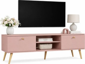 Różowa skandynawska szafka pod telewizor Z3-H68