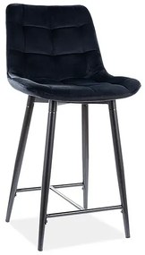 PÓŁHOKER CHIC H-2 VELVET CZARNY STELAŻ / CZARNY BLUVEL 19 SIGNAL