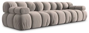 Jasnobrązowa aksamitna sofa modułowa 282 cm Bellis – Micadoni