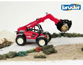 Bruder 2125 Pojazdy budowlane - Ładowarka ManitouMLT 633 z wysięgnikiem teleskopowym, 1:16