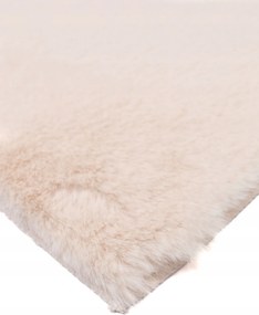 Dywan Futrzany Biały 60x90 cm Włochaty Miękki Dekoracyjny Antypoślizgowy