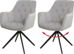 Krzesło do jadalni MCW-L80 (zestaw 2 sztuk),  jasnoszary