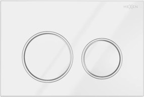 Mexen Fenix Air 07 XS przycisk spłukujący pneumatyczny, biały błyszczący - 6A0700