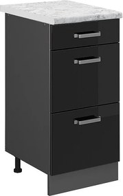 Szafka dolna do kuchni czarny wysoki połysk 40x46x81.6 r-line