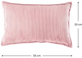 Różowa sztruksowa poduszka na sofę dziecięcą Bolster – Wigiwama