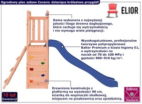 Plac zabaw dla dzieci ze zjeżdżalnią i ścianką wspinaczkową E8-D89