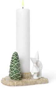 Świąteczny kamionkowy świecznik Kähler Design Christmas Kiss, dł. 17 cm