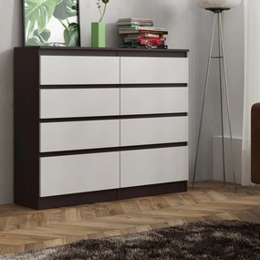 Komoda ADRIANO 120 cm do Salonu Sypialni 8 Szuflad Wenge