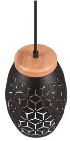 Czarna lampa wisząca ø 15 cm Bidar – Trio