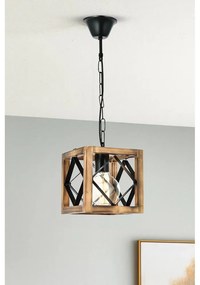 Lampa wisząca z drewna jodłowego Zikzak Rustik