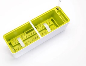 Plastia Skrzynka na kwiaty samonawadniająca Berberis 60, biały + zielony, 60 cm