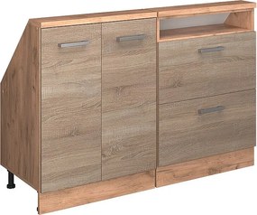 Szafka kuchenna na dach skośny sonoma 120x46x81.6 r-line