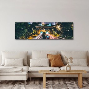 Obraz miasta nocą (170x50 cm)
