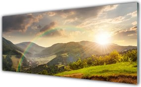 Dekor Szklany do Kuchni Ostatnie Promienie nad Doliną