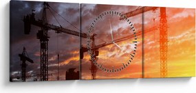 Obraz - Plac budowy (z zegarem) (90x30 cm)