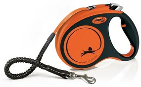 Flexi Samozwijająca się smycz Xtreme M, 5 m, 35kg, pomarańczowa