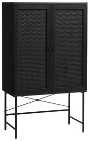 Czarna szafka w dekorze dębu 80x135 cm Pensacola – Unique Furniture