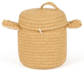 Żółty tekstylny dziecięcy kosz na zabawki ø 13x15 cm Mini Charlie the Chicken – Lorena Canals
